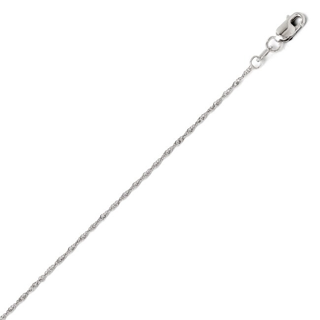 Italian 14k White Gold Singapore Chain